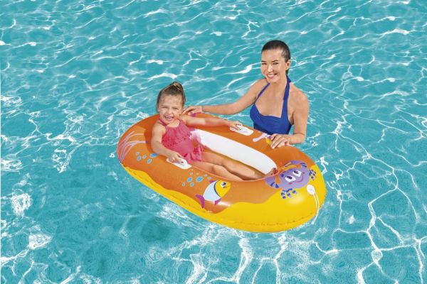 Надувная лодочка 137х89см "Крабики" 3-6 лет, Bestway 34009 BW