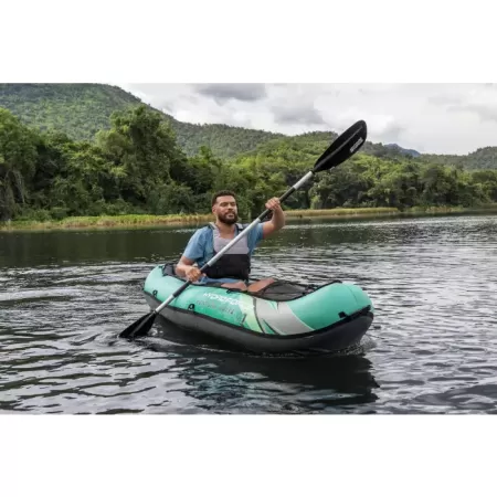 Надувной каяк "Ventura Elite X1" 280х86см, алюм.весло 230см, насос 62086, до 130кг, Bestway 65118 BW