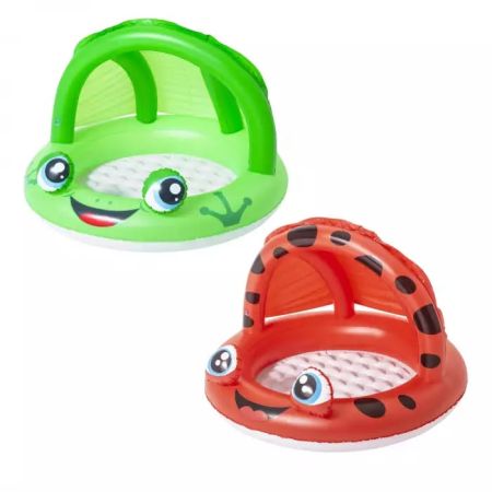 Детский надувной бассейн 97х66см с навесом и надувным дном, 26л, от 2 лет, 2 вида, Bestway 52189 BW