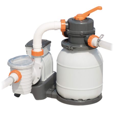 Песочный фильтр-насос 3785л/ч, резервуар для песка 9кг, фракция 0.45-0.85мм, Bestway 58495 BW