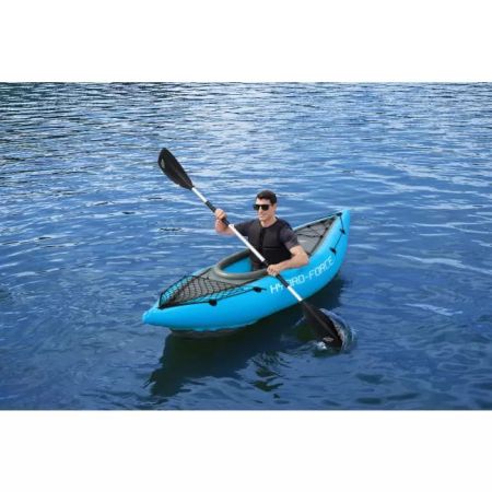 Надувной каяк "Cove Champion X1" 275x81см, алюм.весло 230см, насос, до 120кг, Bestway 65115 BW