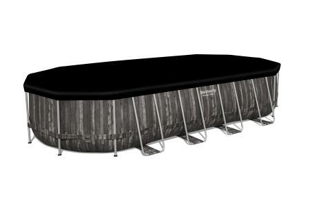 Каркасный бассейн Power Steel 732x366x1.32см, 28068 л, фил.-нас. 9463 л\ч, лестн, тент, попл.-доз, Bestway 561ES BW