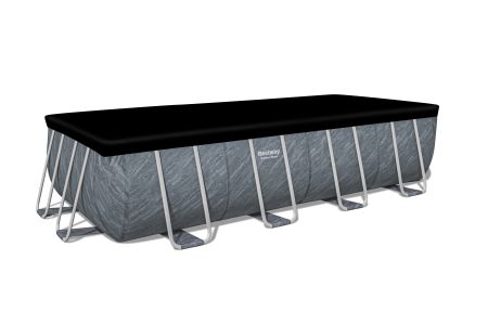 Каркасный бассейн Power Steel 549х274х122см, 14812л, фил.-насос 5678л/ч, лестница, тент, Bestway 56998 BW