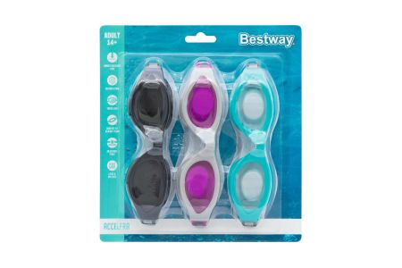 Очки для плавания "IX-1400" от 14 лет, 3 цвета, Bestway 21095 BW