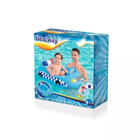 Надувная лодочка 97х74см "Полицейская машина" от 3 лет, встр.динамик со звуком, Bestway 34153 BW