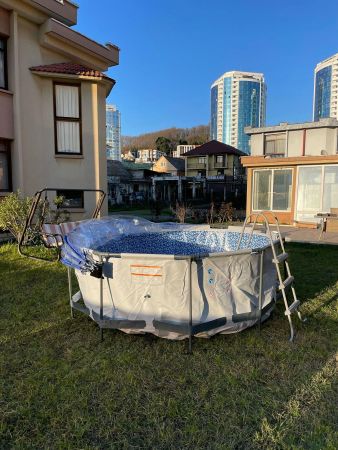 Круглый купольный тент Pool Tent на бассейн диаметром 366см, серый, Pool Tent PT366-G