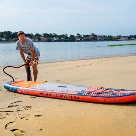 SUP-доска "Atlas" 366х86х15см, насос, лиш, киль, ремнабор, сумка, до 180кг, Aqua Marina BT-23ATP