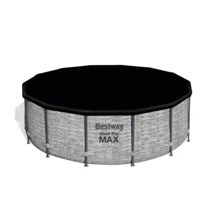 Каркасный бассейн Steel Pro MAX 427х122см, 15232л, фил.-насос 3028л/ч, лестница, тент, Bestway 5619D BW