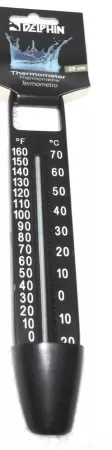 Термометр-стандарт со шнурком, цвет черный DELPHIN, Chemoform 2500004DP