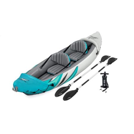 Надувная байдарка "Rapid Elite X2 Kayak" 312x98см, алюм.весла 230см 2шт, насос 62086, до 180кг, Bestway 65142 BW
