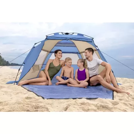 Палатка 4-местная"Beach Dome 4 Tent" (107+127см)x240x125см, 190Т polyester PU, 600мм, 110гр/м2 PE, Bestway 68144 BW