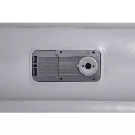 Надувная кровать 196х233х80см со спинкой, подстаканником и подсветкой, встр.насос 220В, до 300кг, Bestway 67620 BW