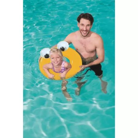 Надувной круг 61см "Глазастики" 3-6 лет, 3 цвета, Bestway 36114 BW