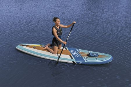 SUP-доска "Aqua Drifter " 335x84x15см , весло, рюкзак, лиш, 3 плавника, ремнабор, водонепроницаемый, Bestway 65392 BW