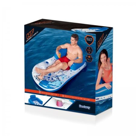 Надувной матрас-шезлонг для плавания 161х84см (150х77х50см) "Cool Blue" до 90кг, Bestway 43155 BW